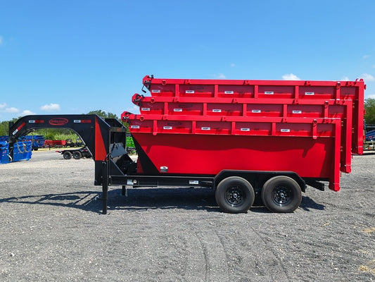 Dura Haul 14' GN Roll Off Bundle (2) 7k Axles + 3 Bins w/ 4' Walls - Roll Off Packages/14' Gooseneck - Stryker Dealership Group