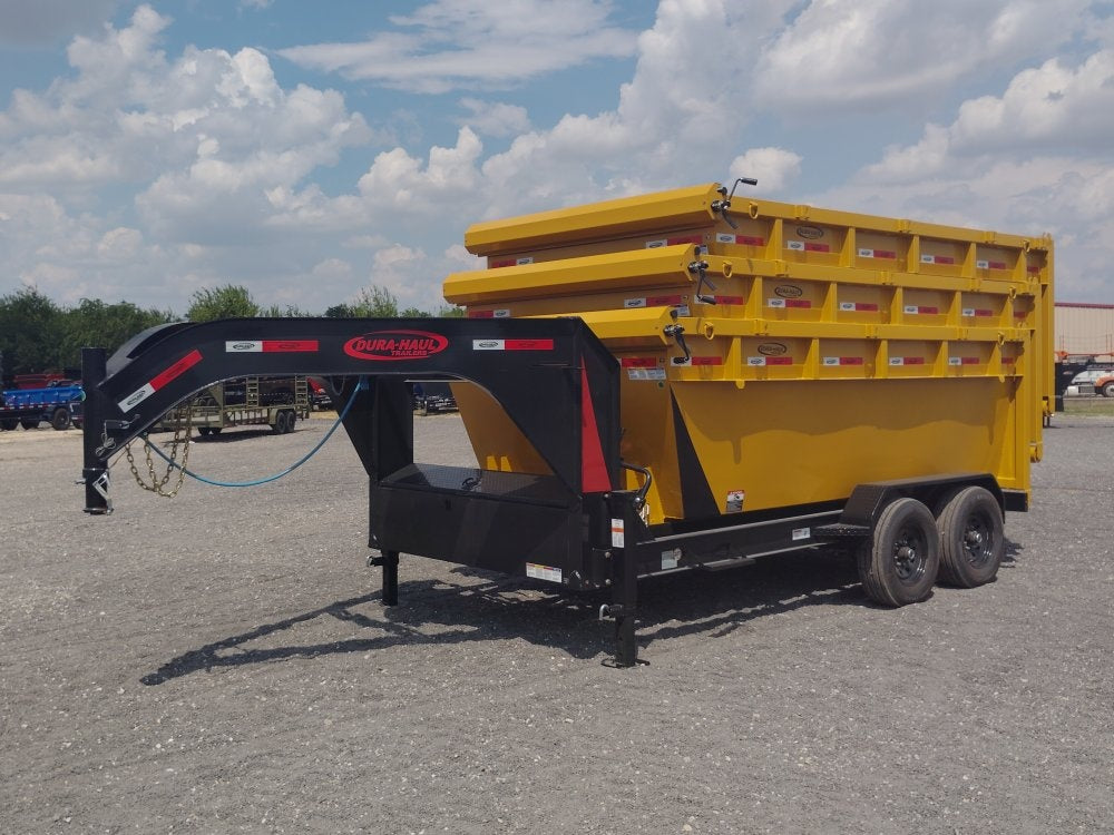 Dura Haul 14' GN Roll Off Bundle (2) 7k Axles + 3 Bins w/ 4' Walls - Roll Off Packages/14' Gooseneck - Stryker Dealership Group
