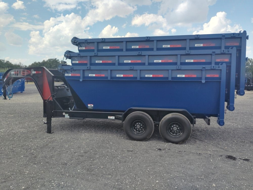 Dura Haul 14' GN Roll Off Bundle (2) 8k Axles + 3 Bins w/ 4' Walls - Roll Off Packages/14' Gooseneck - Stryker Dealership Group