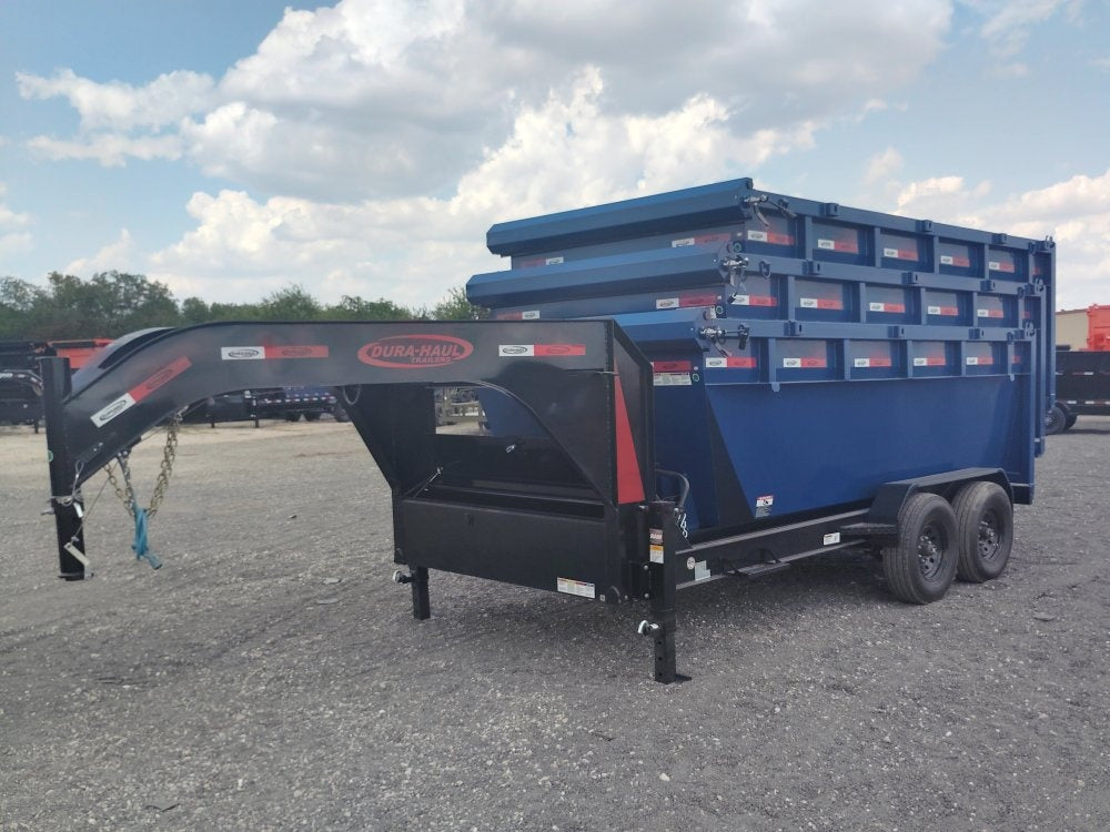 Dura Haul 14' GN Roll Off Bundle (2) 8k Axles + 3 Bins w/ 4' Walls - Roll Off Packages/14' Gooseneck - Stryker Dealership Group