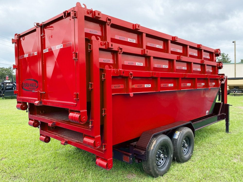 Dura Haul 14' GN Roll off Bundle (2) 8k Axles + 3 Bins w/ 4' Walls - Roll Off Packages/RO 14' Bumper Pull - Stryker Dealership Group