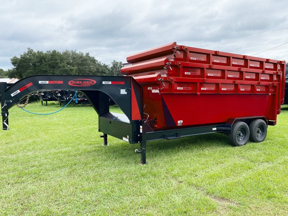Dura Haul 14' GN Roll off Bundle (2) 8k Axles + 3 Bins w/ 4' Walls - Roll Off Packages/RO 14' Bumper Pull - Stryker Dealership Group