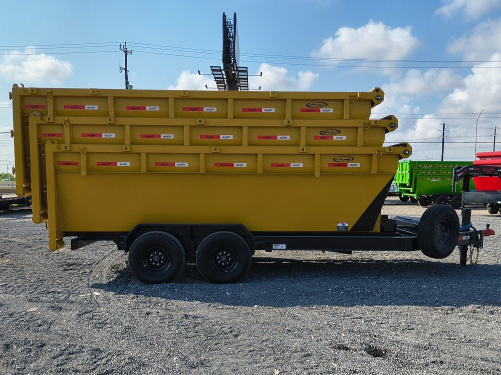 Dura Haul 16' BP Roll Off Bundle (2) 8k Axles + 3 Bins w/ 4' Walls - Roll Off Packages/16' Bumper Pull - Stryker Dealership Group