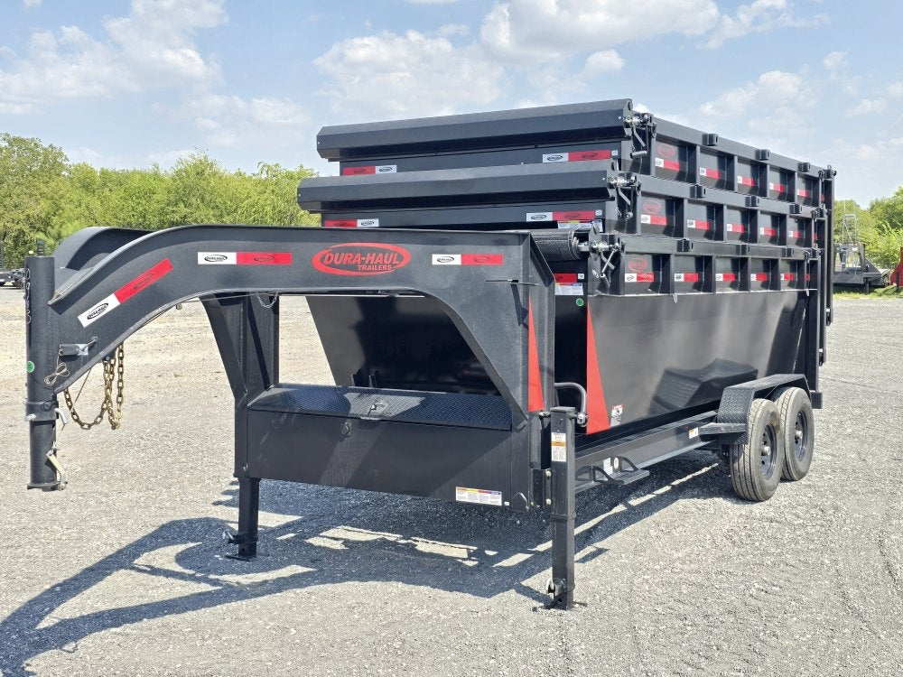 Dura Haul 16' GN Roll off Bundle (2) 7k Axles + 3 Bins w/ 4' Walls - Roll Off Packages/RO 16' Gooseneck - Stryker Dealership Group