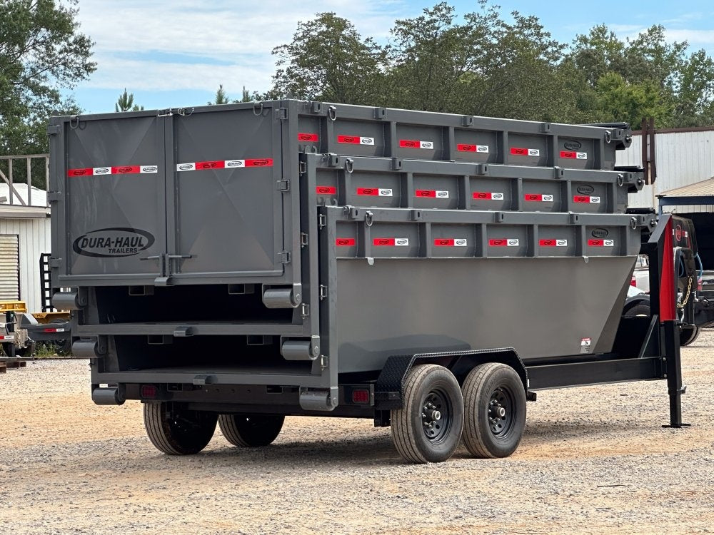 Dura Haul 16' GN Roll off Bundle (2) 7k Axles + 3 Bins w/ 4' Walls - Roll Off Packages/RO 16' Gooseneck - Stryker Dealership Group