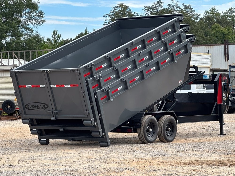 Dura Haul 16' GN Roll off Bundle (2) 7k Axles + 3 Bins w/ 4' Walls - Roll Off Packages/RO 16' Gooseneck - Stryker Dealership Group