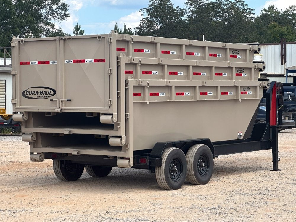 Dura Haul 16' GN Roll Off Bundle (2) 8k Axles + 3 Bins w/ 4' Walls - Roll Off Packages/16' Gooseneck - Stryker Dealership Group