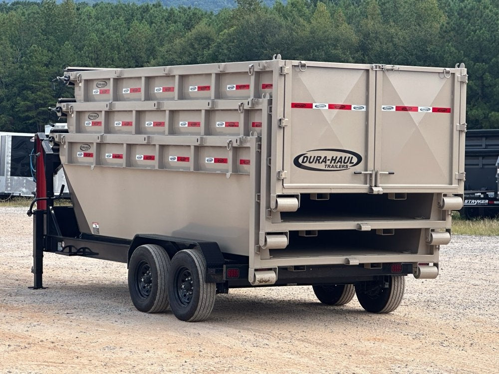 Dura Haul 16' GN Roll Off Bundle (2) 8k Axles + 3 Bins w/ 4' Walls - Roll Off Packages/16' Gooseneck - Stryker Dealership Group