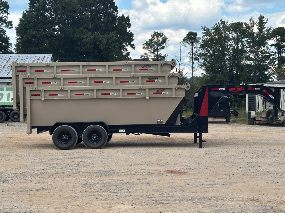 Dura Haul 16' GN Roll Off Bundle (2) 8k Axles + 3 Bins w/ 4' Walls - Roll Off Packages/16' Gooseneck - Stryker Dealership Group