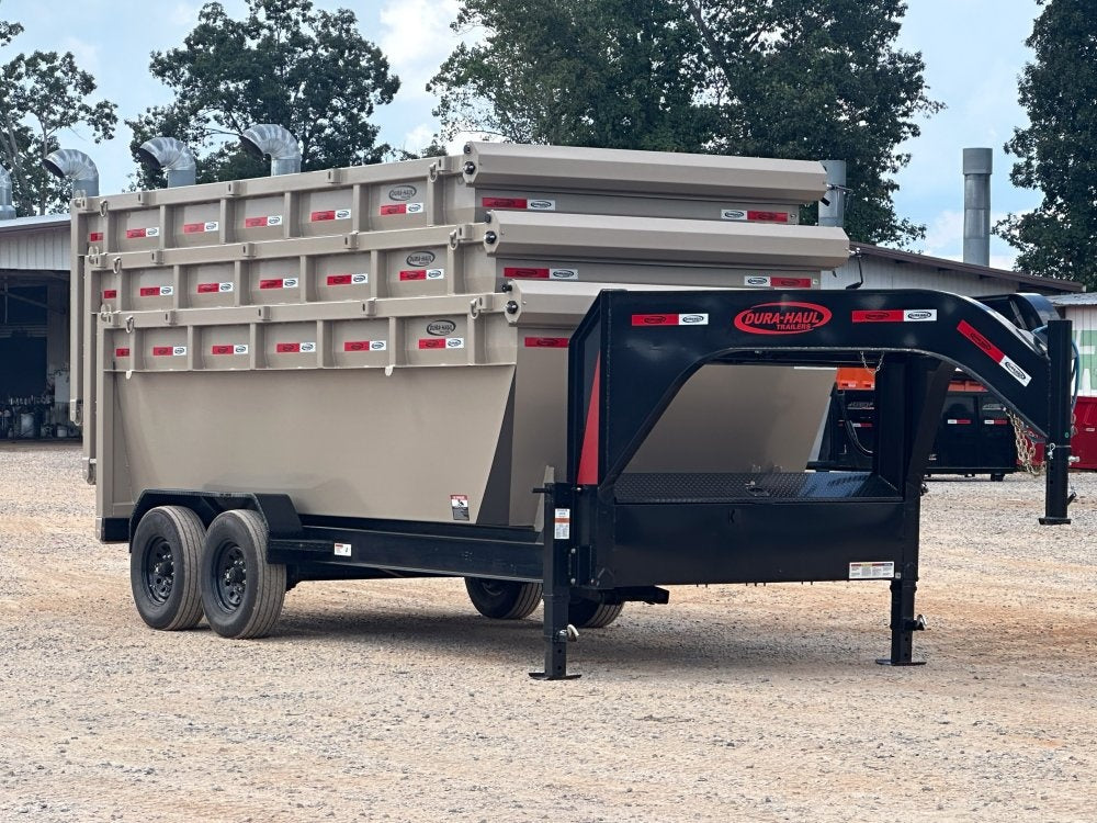 Dura Haul 16' GN Roll Off Bundle (2) 8k Axles + 3 Bins w/ 4' Walls - Roll Off Packages/16' Gooseneck - Stryker Dealership Group