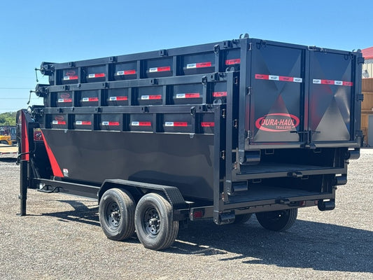 Dura Haul 16' GN Roll Off Bundle (2) 8k Axles + 3 Bins w/ 4' Walls - Roll Off Packages/16' Gooseneck - Stryker Dealership Group