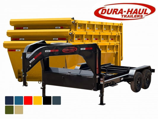 Dura Haul 16' GN Roll Off Bundle (2) 8k Axles + 3 Bins w/ 4' Walls - Roll Off Packages/16' Gooseneck - Stryker Dealership Group