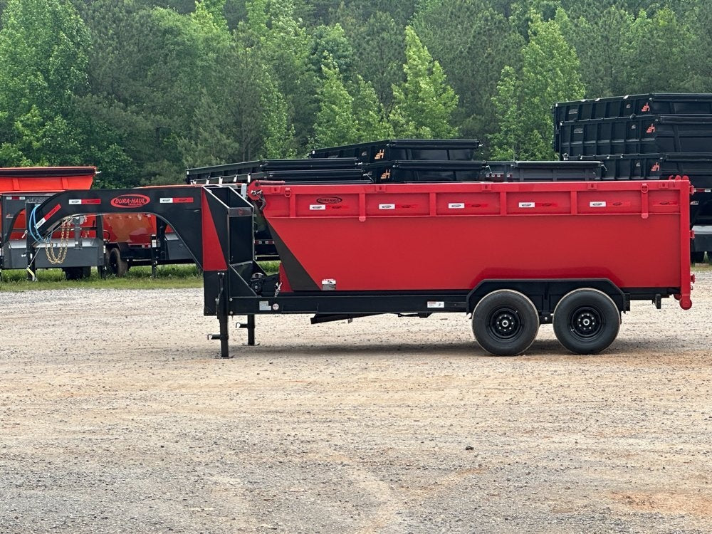 Dura Haul 16' GN Roll Off Bundle (2) 8k Axles + 3 Bins w/ 4' Walls - Roll Off Packages/16' Gooseneck - Stryker Dealership Group
