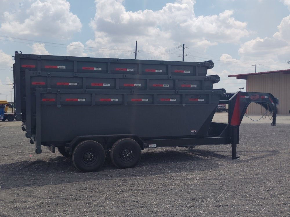 Dura Haul 16' GN Roll Off Bundle (2) 8k Axles + 3 Bins w/ 4' Walls - Roll Off Packages/16' Gooseneck - Stryker Dealership Group
