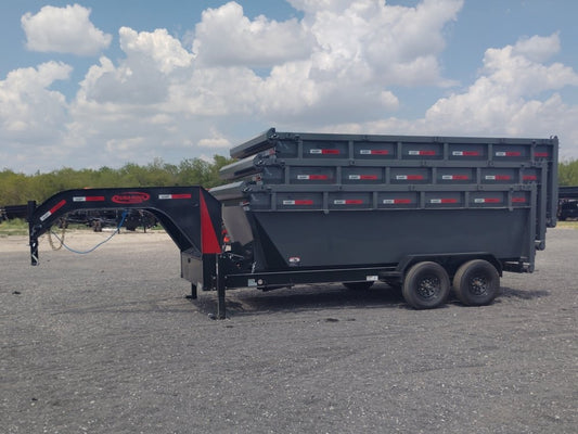 Dura Haul 16' GN Roll Off Bundle (2) 8k Axles + 3 Bins w/ 4' Walls - Roll Off Packages/16' Gooseneck - Stryker Dealership Group