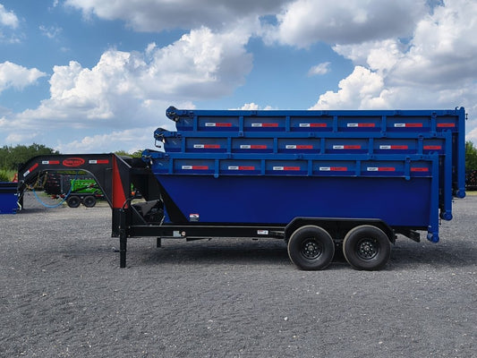 Dura Haul 16' GN Roll Off Bundle (2) 8k Axles + 3 Bins w/ 4' Walls - Roll Off Packages/16' Gooseneck - Stryker Dealership Group