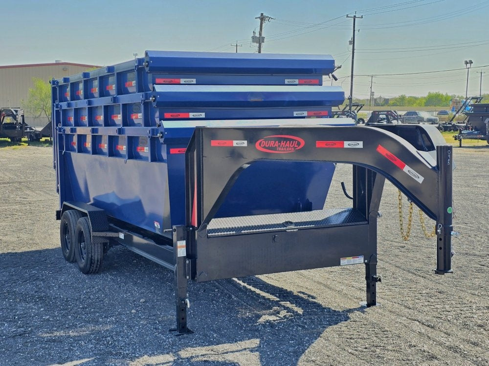 Dura Haul 16' GN Roll off Bundle (2) 8k Axles + 3 Bins w/ 4' Walls - Roll Off Packages/RO 16' Gooseneck - Stryker Dealership Group
