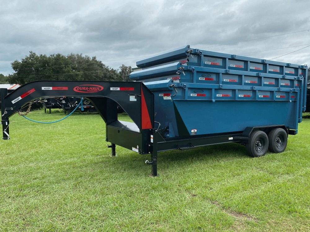 Dura Haul 16' GN Roll off Bundle (2) 8k Axles + 3 Bins w/ 4' Walls - Roll Off Packages/RO 16' Gooseneck - Stryker Dealership Group