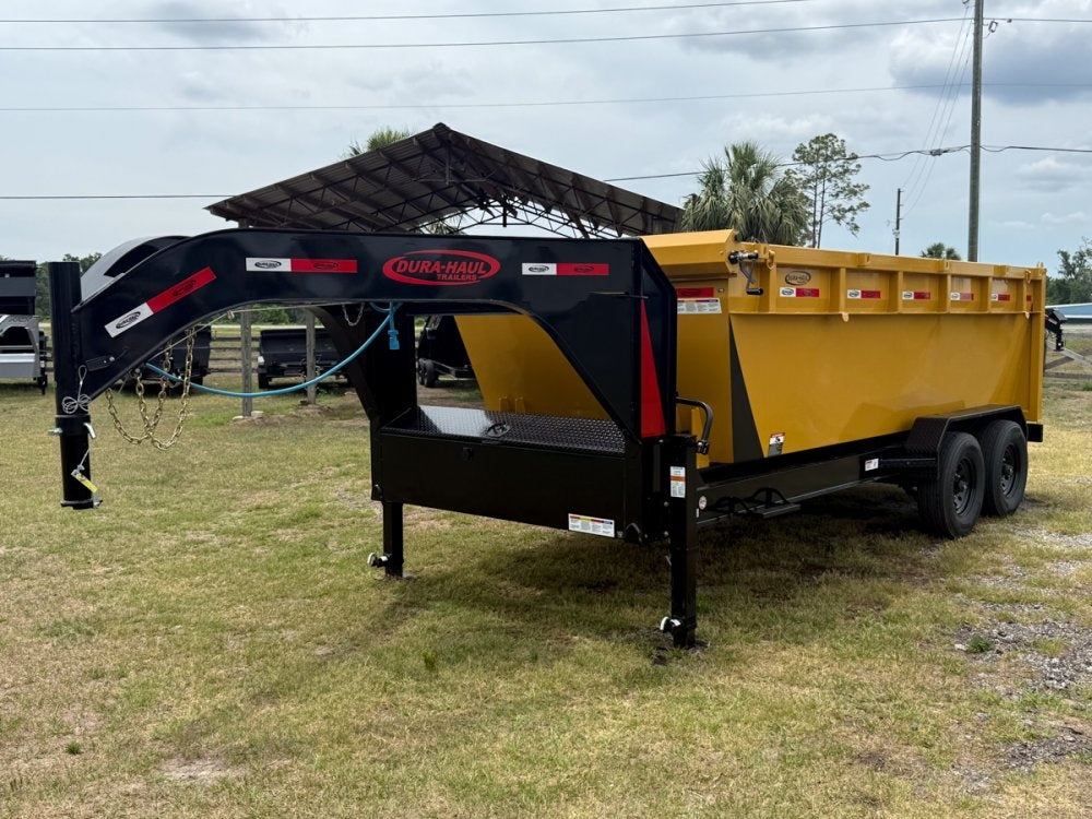 Dura Haul 16' GN Roll Off Bundle (2) 8k Axles + Bin 4' Walls - Roll Off Packages - RO 16' Gooseneck - Stryker Dealership Group
