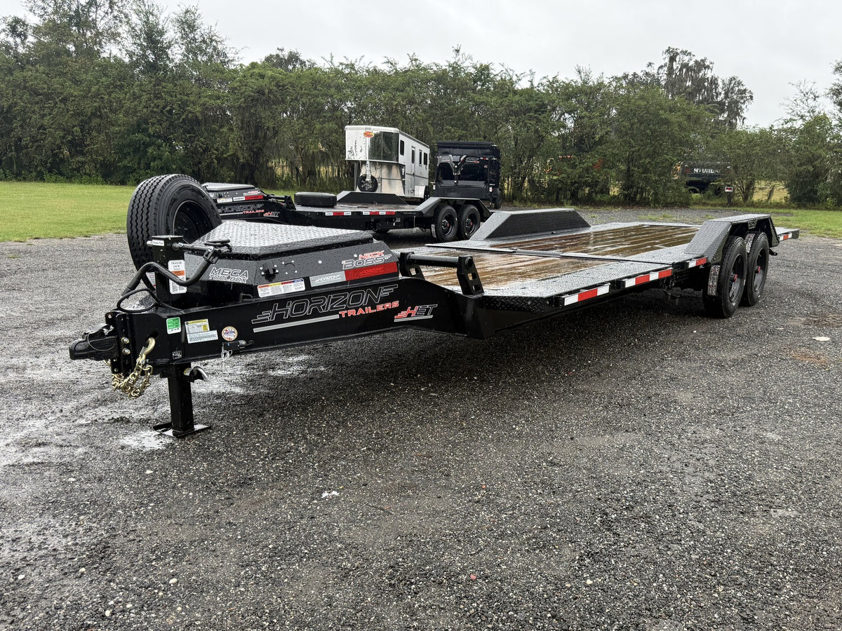 24' Horizon HET Bumper Pull Equipment Tilt Trailer Drive Over Fenders - (2) 10K Axles 019988