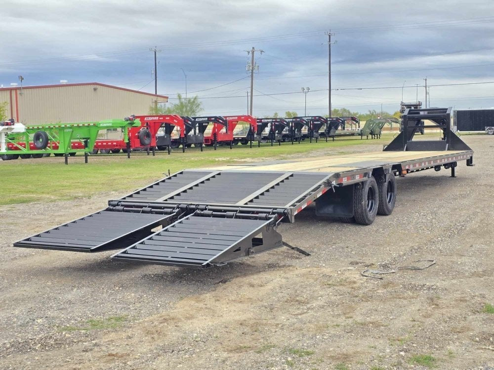 40' Stryker Gooseneck (2) 12K Axles Mega Ramps Dual Wheels 3378