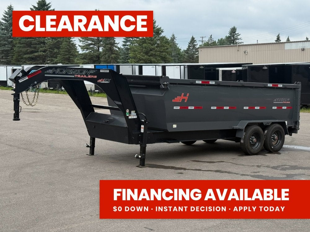 16' HZX GN Dump Trailer 10K Axles 4' High Sides 11579
