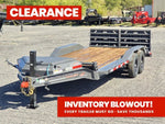 EHZ 20' x 83" BP EQUIPMENT TRAILER (2) 7K Axles, Mega Ramps, 14 Ply Tires 13435 - Stryker Dealership Group