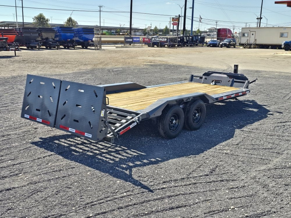 EHZ 20' x 83" BP EQUIPMENT TRAILER (2) 7K Axles, Mega Ramps, 14 Ply Tires - Equipment Trailers - Stryker Dealership Group
