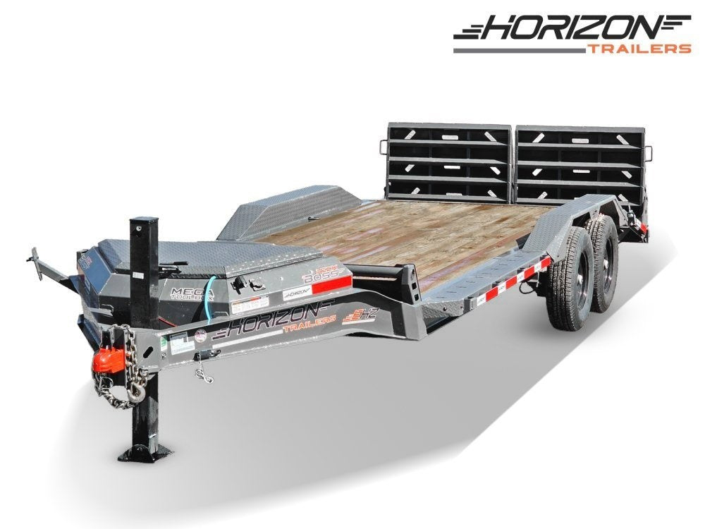 EHZ 20' x 83" BP EQUIPMENT TRAILER (2) 7K Axles, Mega Ramps, 14 Ply Tires - Low Profile Equipment Trailers - Equipment Trailers - Stryker Dealership Group