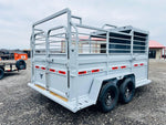 16' Ranch Boss STR Bumper Pull 1/2 Top Livestock Trailer - (2) 7k Axles 15138