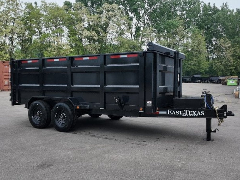 16' East Texas Bumper Pull Dump Trailer 48" Side Walls - (2) 8k Axles 047576