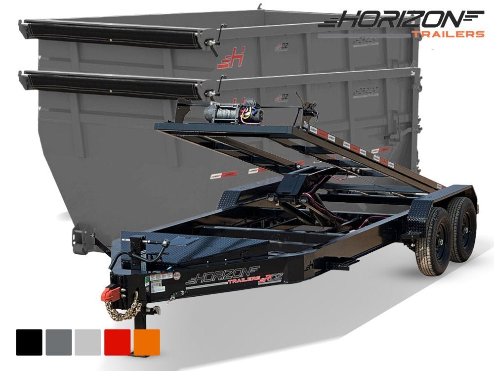 Horizon 14' RDZ BP Roll off Bundle (2) 7k Axles + 2 Bins w/ 6' Walls 7781-B - Stryker Dealership Group
