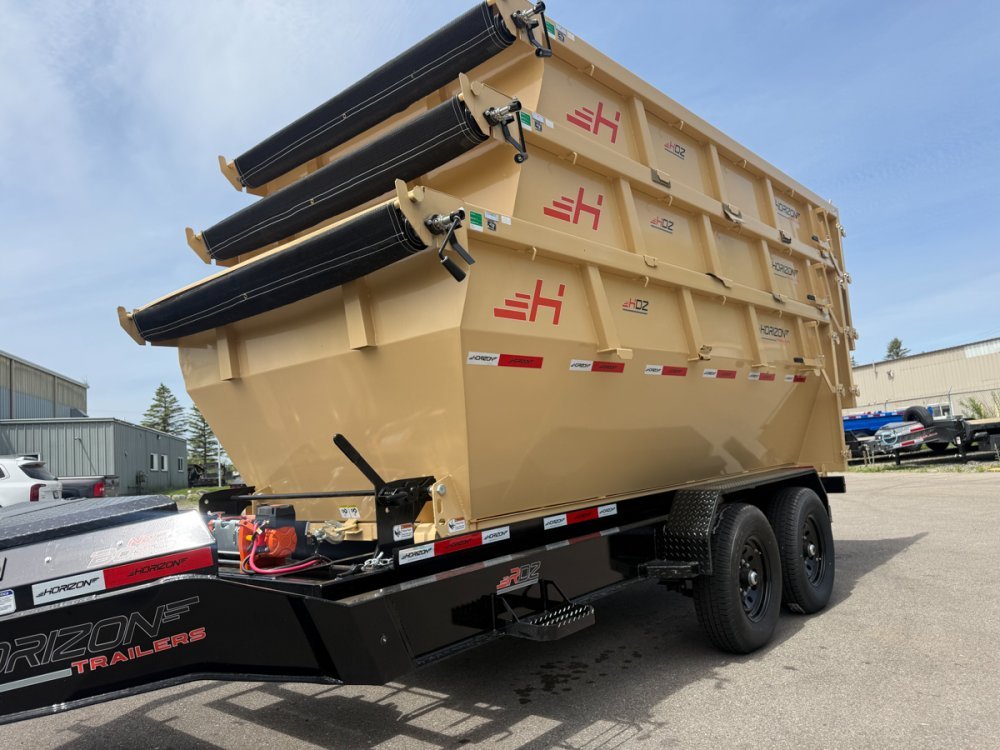 Horizon 14' RDZ BP Roll off Bundle (2) 7k Axles + 3 Bins w/ 4' Walls 7781 - A - Stryker Dealership Group