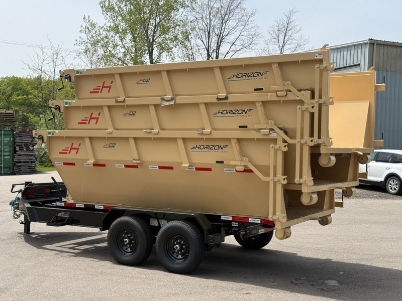 Horizon 14' RDZ BP Roll off Bundle (2) 7k Axles + 3 Bins w/ 4' Walls 7781 - A - Stryker Dealership Group