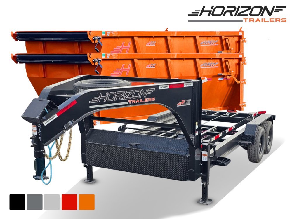 Horizon 14' RDZ GN Roll off Bundle (2) 7k Axles + 2 Bins w/ 4' Walls 4939 - Stryker Dealership Group