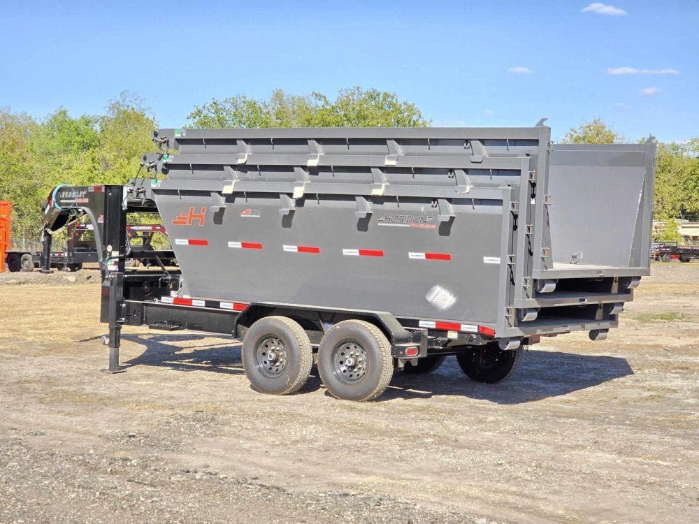 Horizon 14' RDZ GN Roll off Bundle (2) 7k Axles + 3 Bins w/ 4' Walls 13358 - Stryker Dealership Group