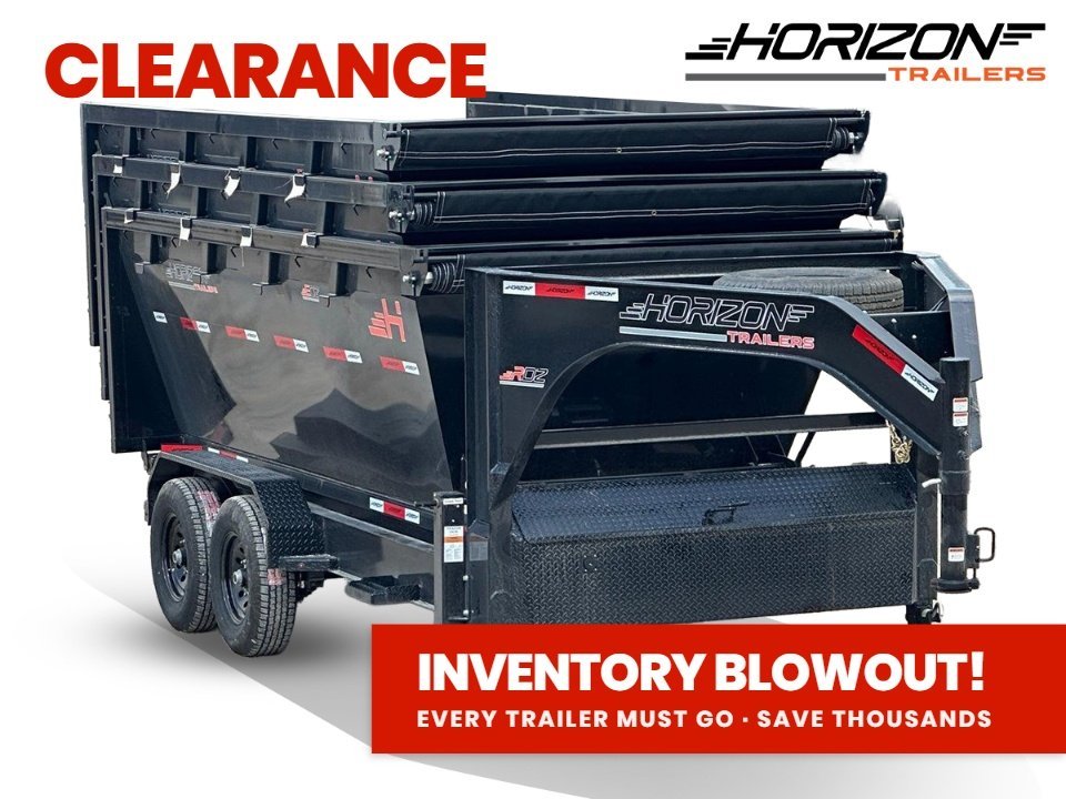 Horizon 14' RDZ GN Roll off Bundle (2) 7k Axles + 3 Bins w/ 4' Walls 3358 - B - Stryker Dealership Group