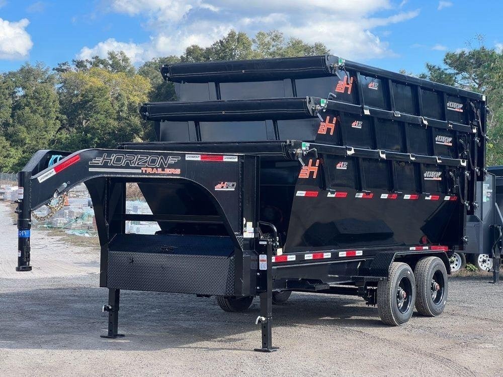 Horizon 16' HRD GN Roll off Bundle (2) 10k Axles + 3 Bins w/ 4' Walls 016075 - Stryker Dealership Group