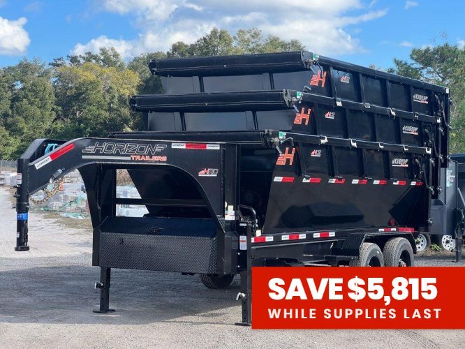 Horizon 16' HRD GN Roll off Bundle (2) 10k Axles + 3 Bins w/ 4' Walls 016075 - Stryker Dealership Group