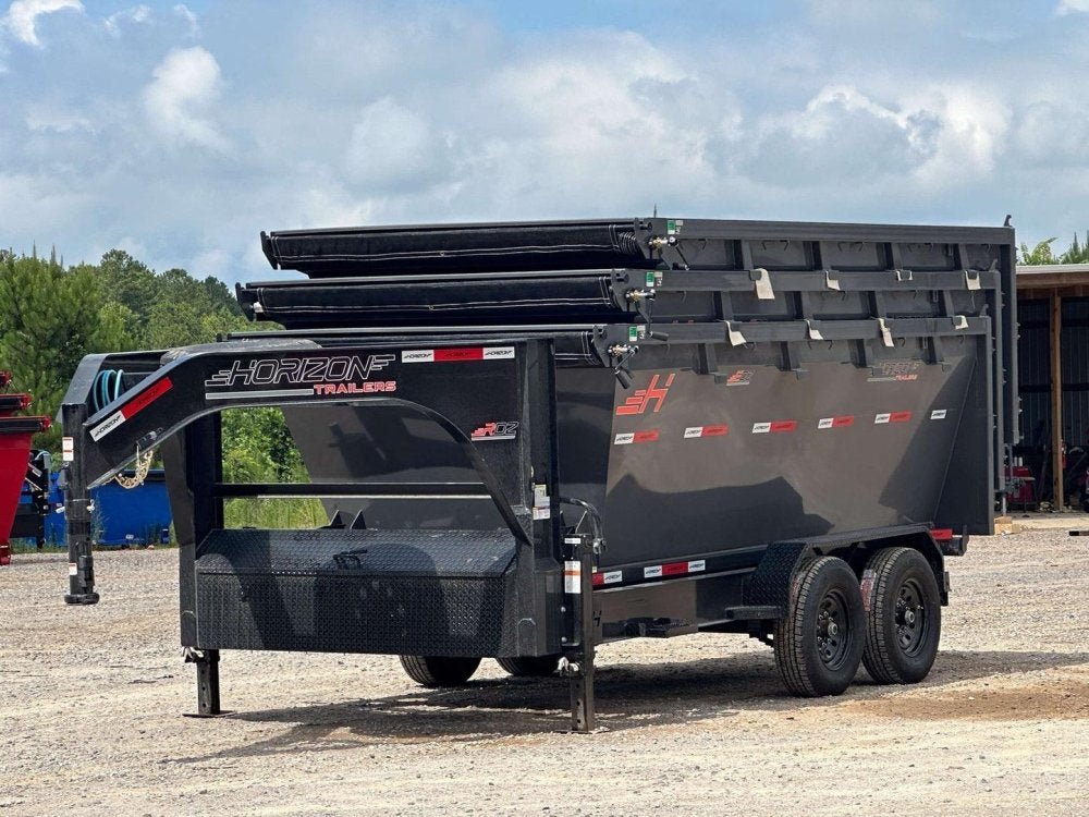 Horizon 16' RDZ GN Roll off Bundle (2) 7k Axles + 3 Bins w/ 4' Walls 3892 - C - Stryker Dealership Group