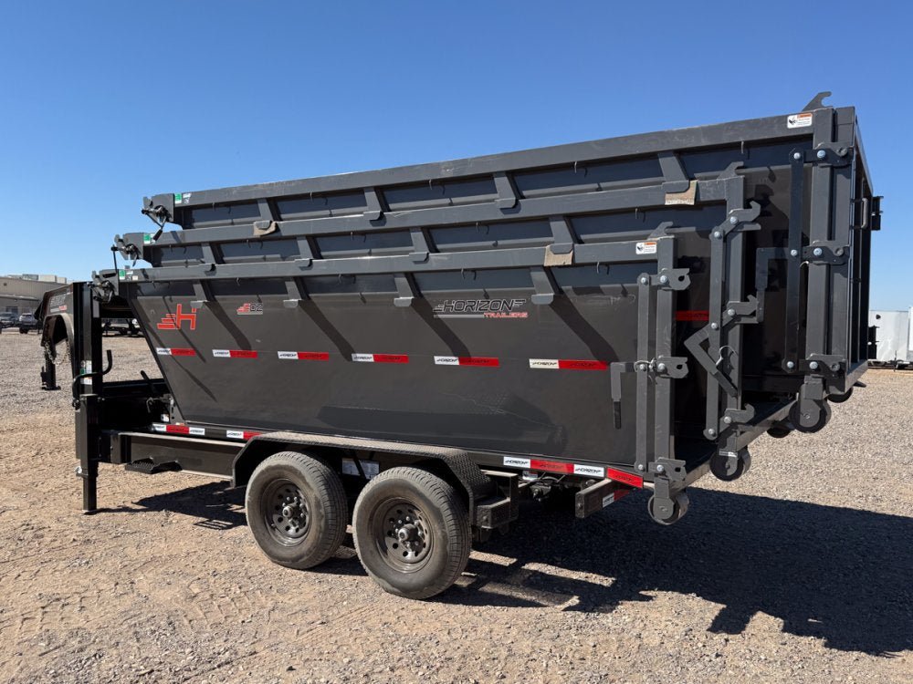 Horizon 16' RDZ GN Roll off Bundle (2) 7k Axles + 3 Bins w/ 4' Walls 3892 - C - Stryker Dealership Group
