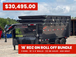 Horizon 16' RDZ GN Roll off Bundle (2) 8k Axles + 3 Bins w/ 4' Walls 3892-C - Stryker Dealership Group