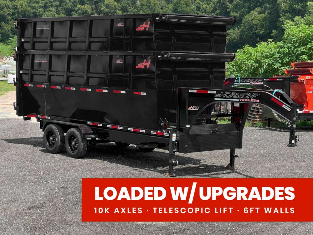 Horizon 20' HRD GN Roll off Bundle (2) 10k Axles + 2 Bins w/ 6' Walls 0096-A - Stryker Dealership Group