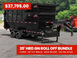 Horizon 20' HRD GN Roll off Bundle (2) 10k Axles + 2 Bins w/ 6' Walls 11914 - Stryker Dealership Group