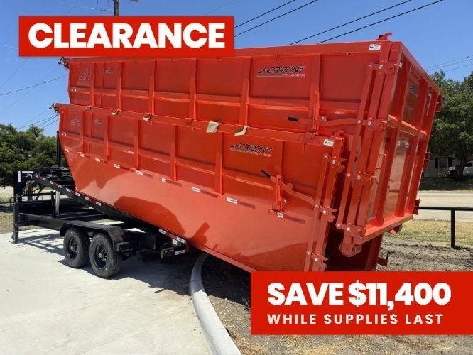 Horizon 20' HRD GN Roll off Bundle (2) 10k Axles + 2 Bins w/ 6' Walls 7744 - B - Stryker Dealership Group