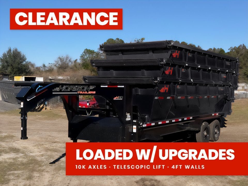 Horizon 20' HRD GN Roll off Bundle (2) 10k Axles + 3 Bins w/ 4' Walls 3303 - A - Stryker Dealership Group