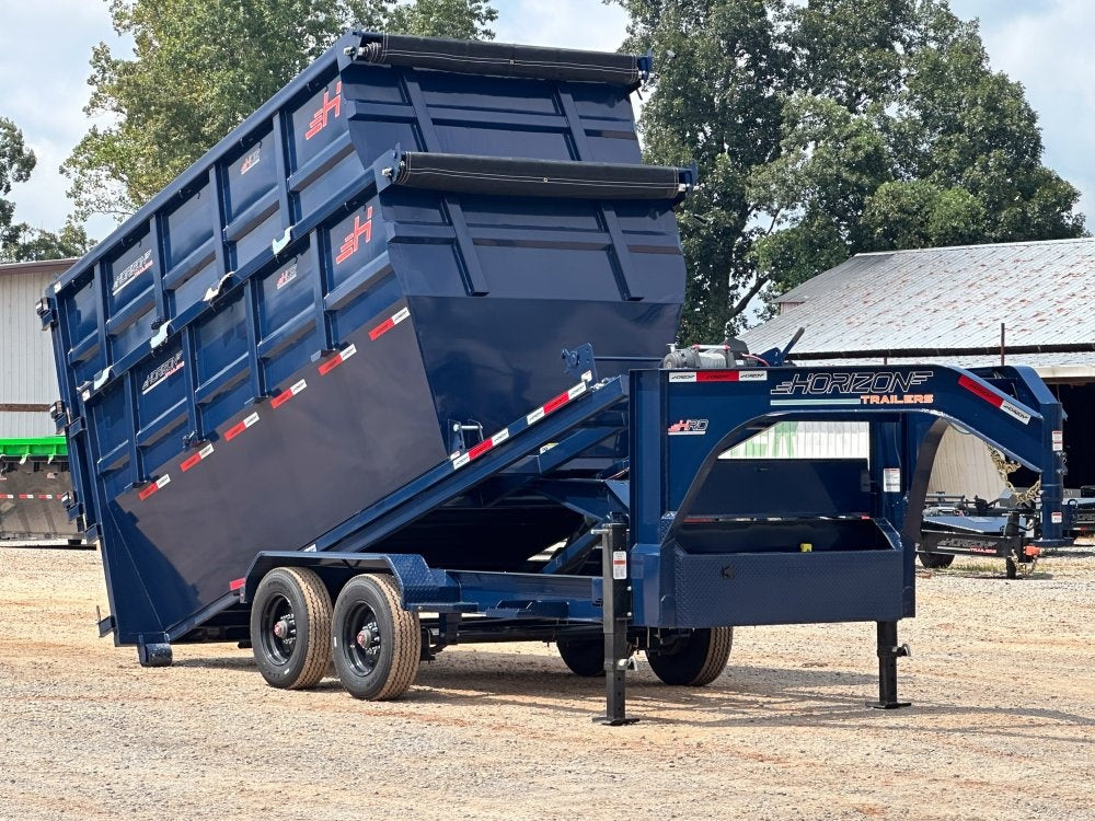 Horizon 14' HRD GN Roll off Bundle (2) 10k Axles + 2 Bins w/ 4' Walls - Roll Off Packages/14' Gooseneck - Stryker Dealership Group