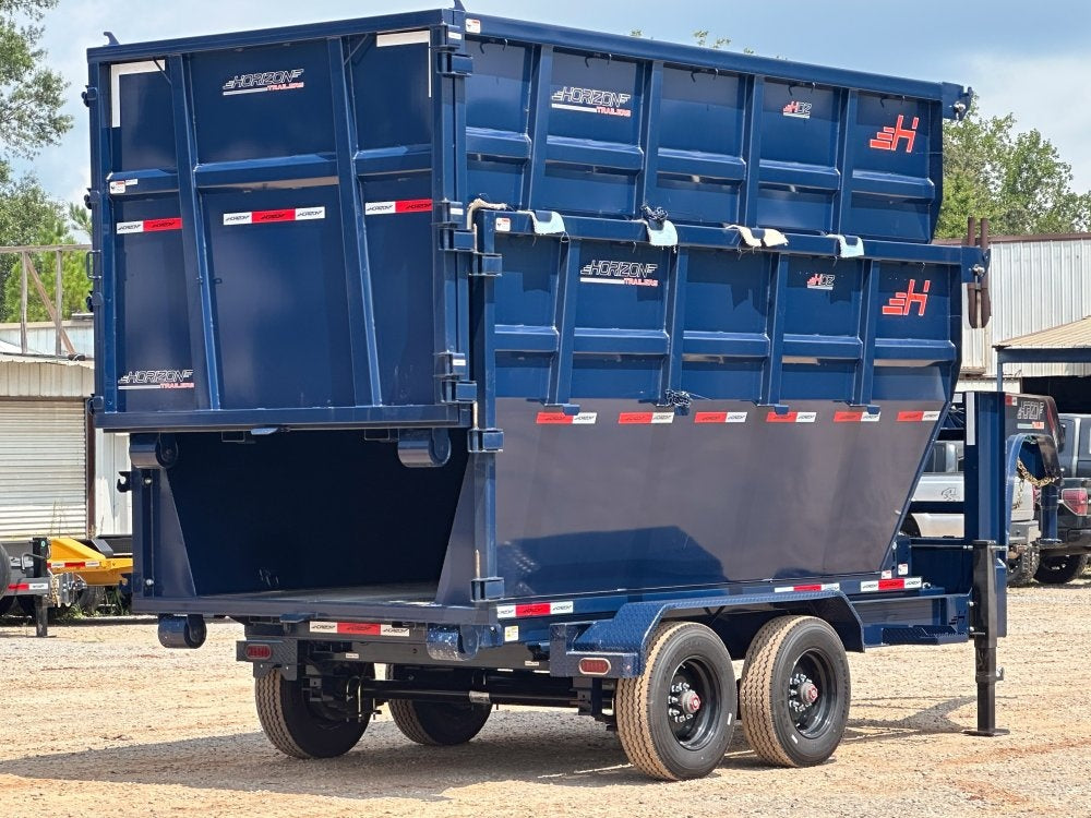 Horizon 14' HRD GN Roll off Bundle (2) 10k Axles + 2 Bins w/ 4' Walls - Roll Off Packages/14' Gooseneck - Stryker Dealership Group