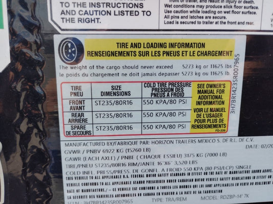 Horizon 14' RDZ BP Roll Off Base 2 - 7k Axles - Roll Off Base Trailer/RO 14' Bumper Pull - Stryker Dealership Group