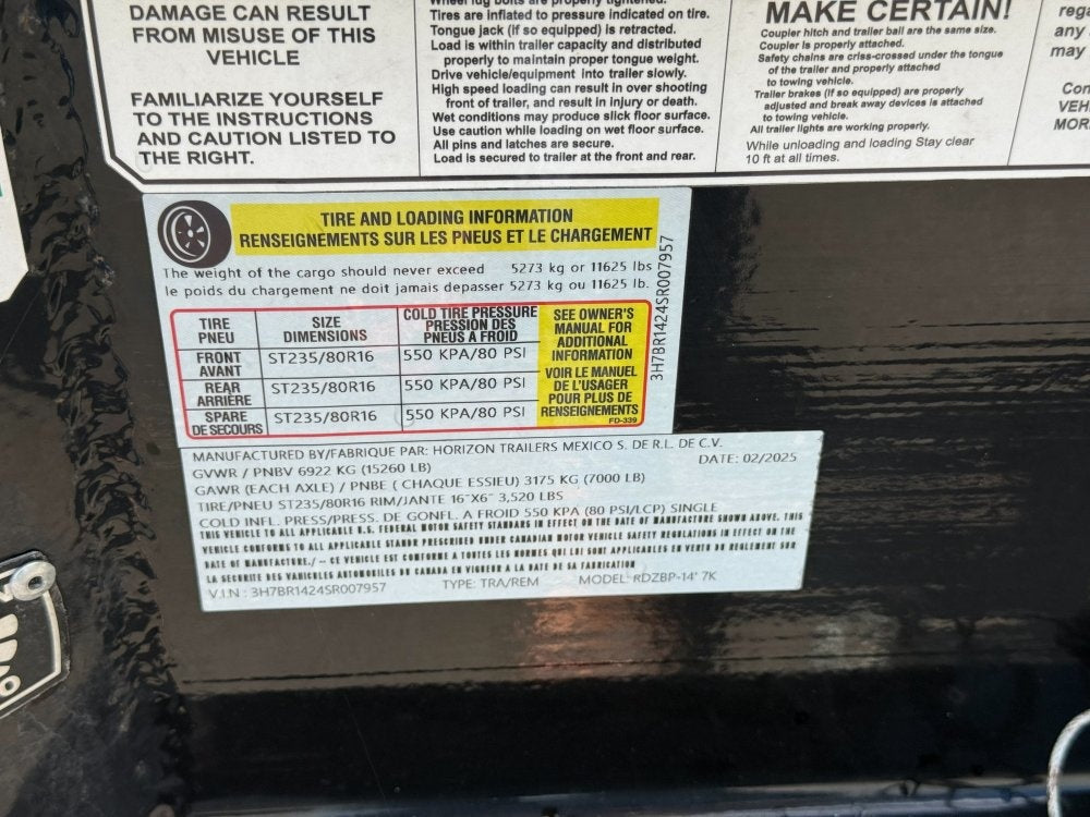 Horizon 14' RDZ BP Roll off Bundle (2) 7k Axles - Roll Off Packages/14' Bumper Pull - Stryker Dealership Group